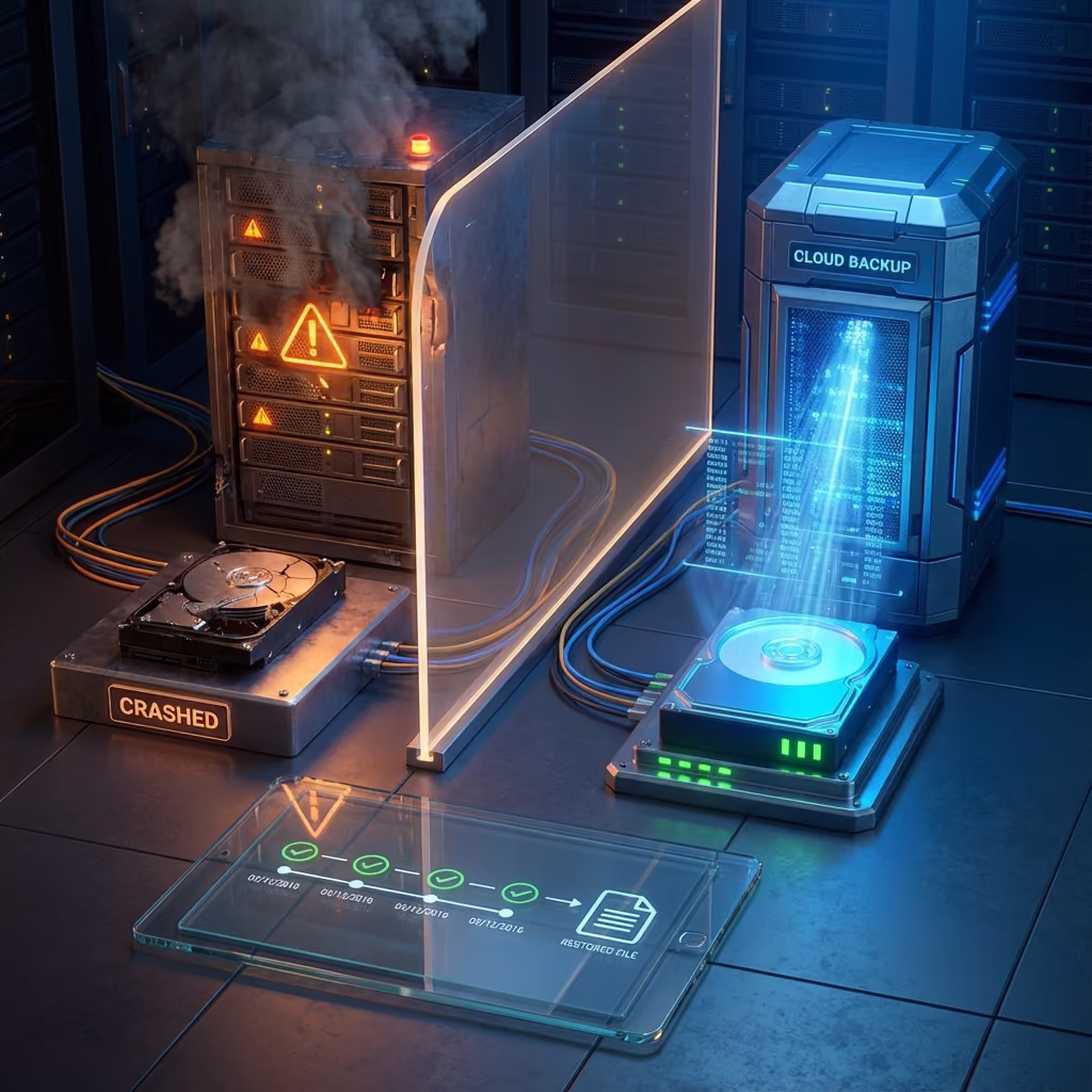 Technician working on computer