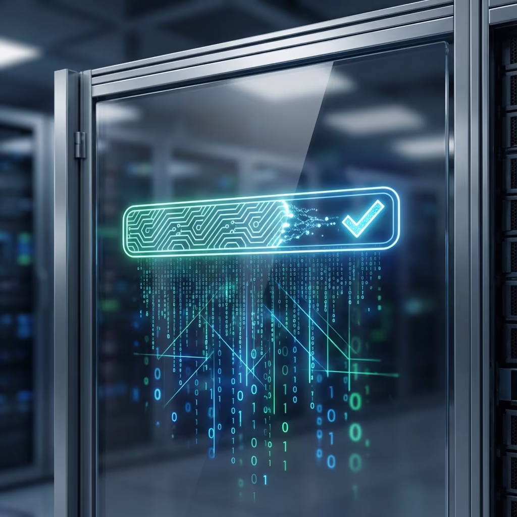 Technician working on computer