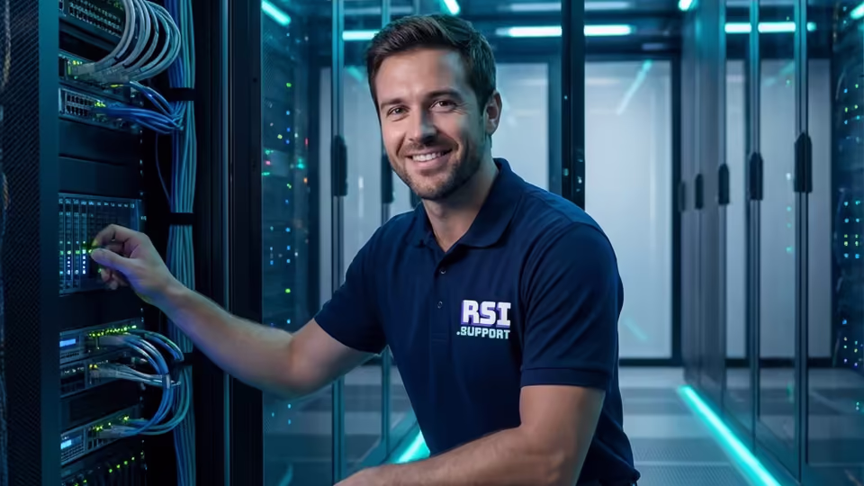 Business professionals collaborating on cloud documents