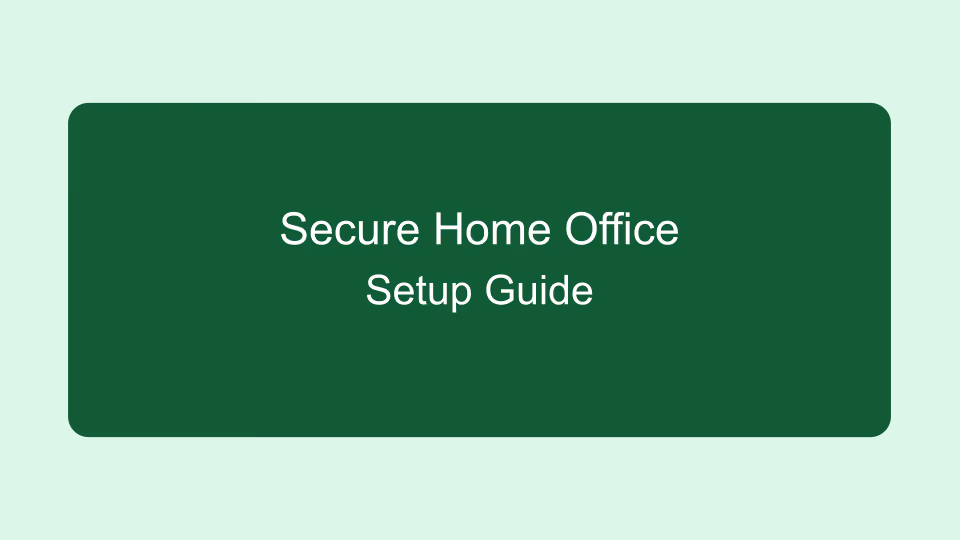 A professional home office setup with dual monitors and proper lighting